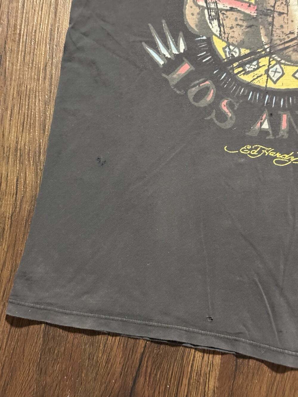 Vintage Ed Hardy Los Angeles Bull Dog Women’s Tshirt Size XL - Picture 4 of 9